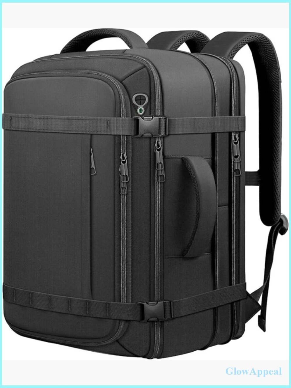 Expandable Travel Backpack 40-50L Suitcase Opening Fits 17.3in Laptop